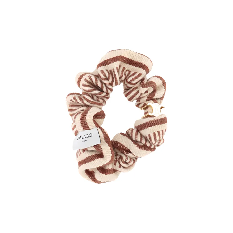 CELINE Cotton Brass Hair Tie Unisex Multicolor-1