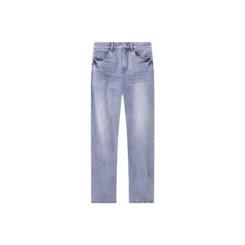 Jiumuwang Men's Pants Expert Jeans Men's Light Blue-0