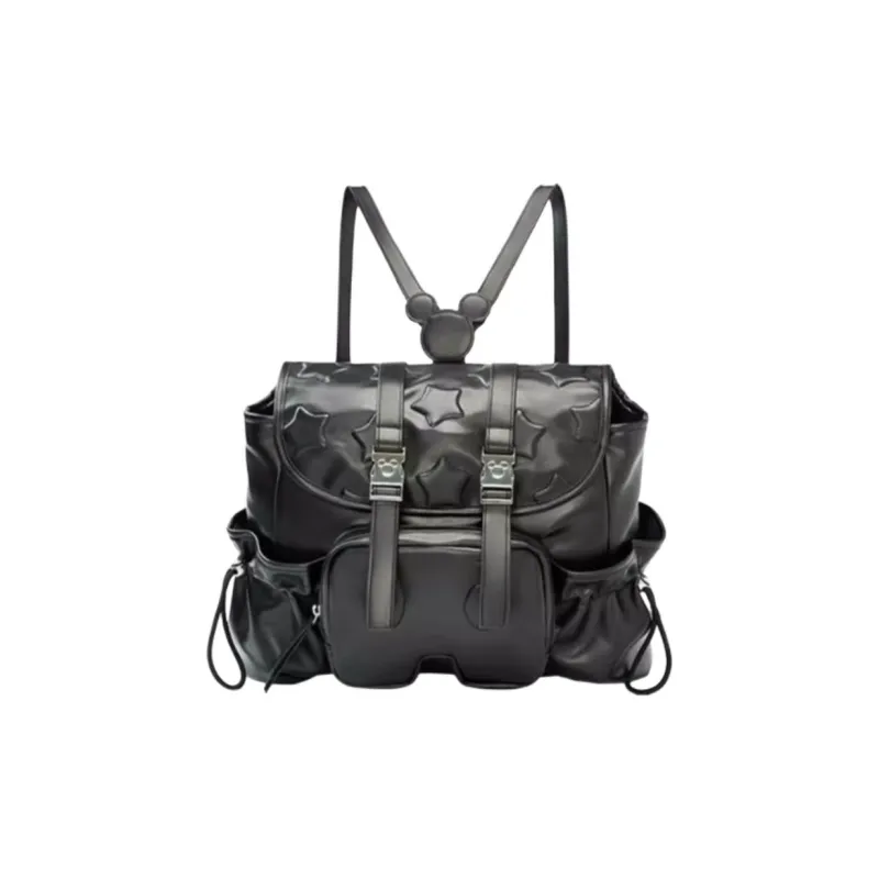 Disney Artificial Leather Backpack Unisex Black-0
