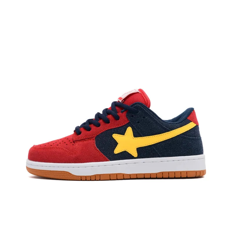 Circle Small Coverage Wear Resistant Lightweight Low Top Skateboard Shoes Unisex Mint Blue Red-7