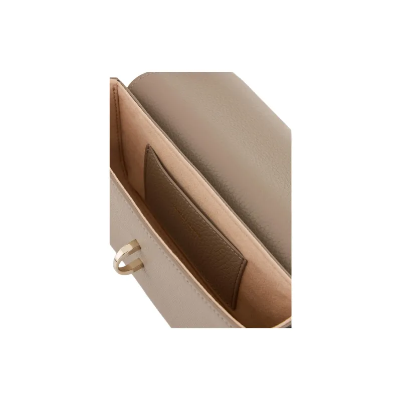 AMANI Grained Calfskin Shoulder Bag Regular Women's Light Umber-3