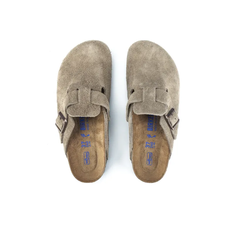 Birkenstock Boston Soft Footbed Suede Taupe Narrow Fit-6