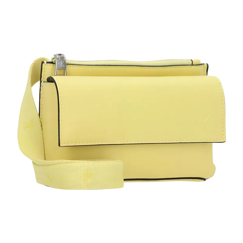 CALVIN KLEIN Recycled Polyester Crossbody Bag, Shoulder Bag Women's Yellow-3