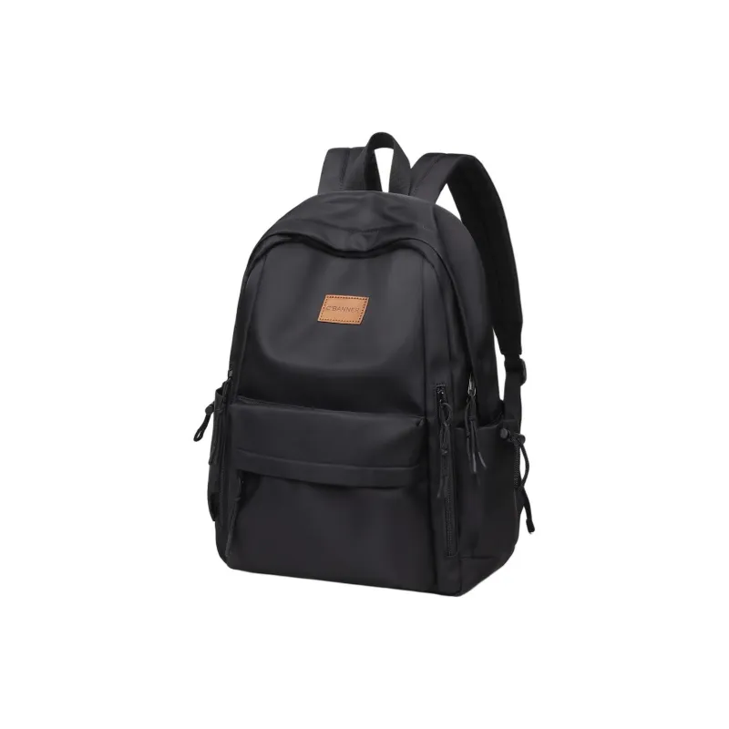 C°BANNER Fabric Backpack Large Size Unisex Black/Apricot-3