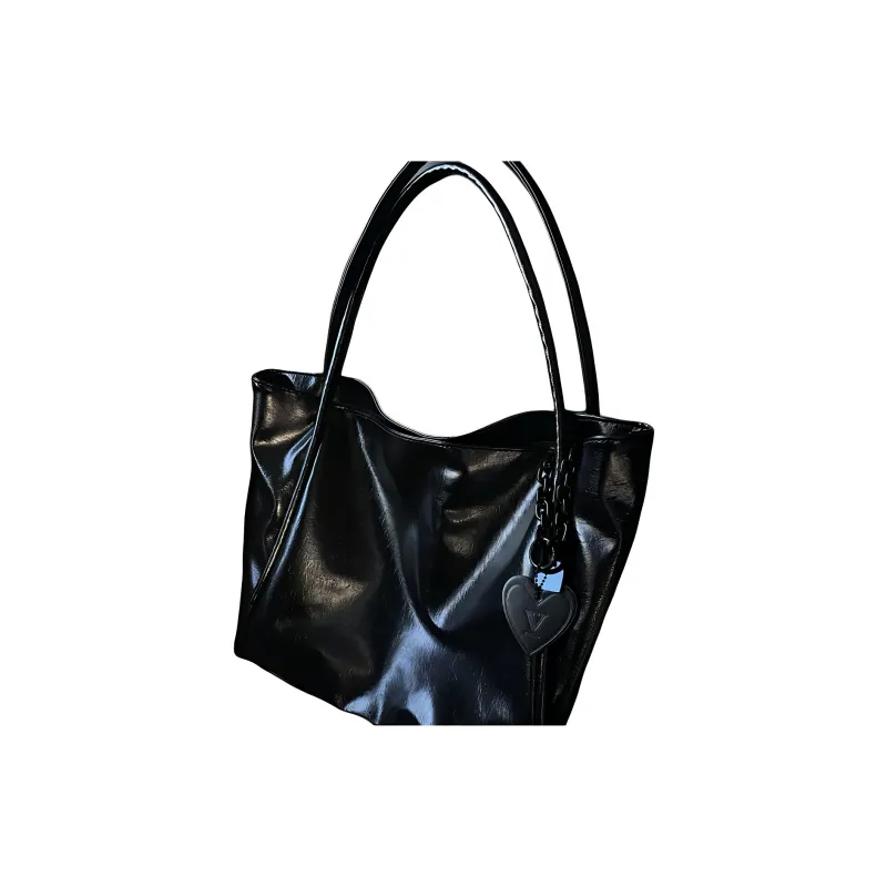 HACIN PU Shoulder Bag Women's Black-2