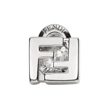 FENDI Copper Alloy Stud Earrings Men's