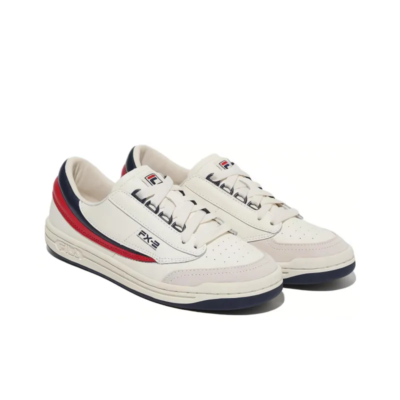 FILA Tennis 88 Abrasion Resistant Low Top Tennis Shoes Unisex White-2