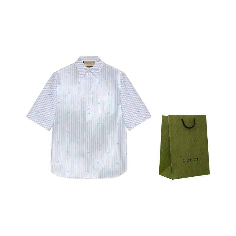 GUCCI Cotton Striped Shirt-6
