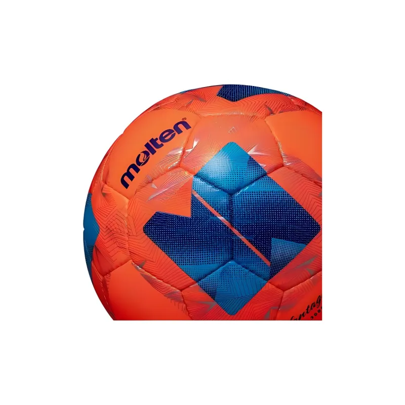 Molten Size 5 Ball Soccer Synthetic Leather Machine Stitched Soccer Ball Unisex Power Orange X Blue-2