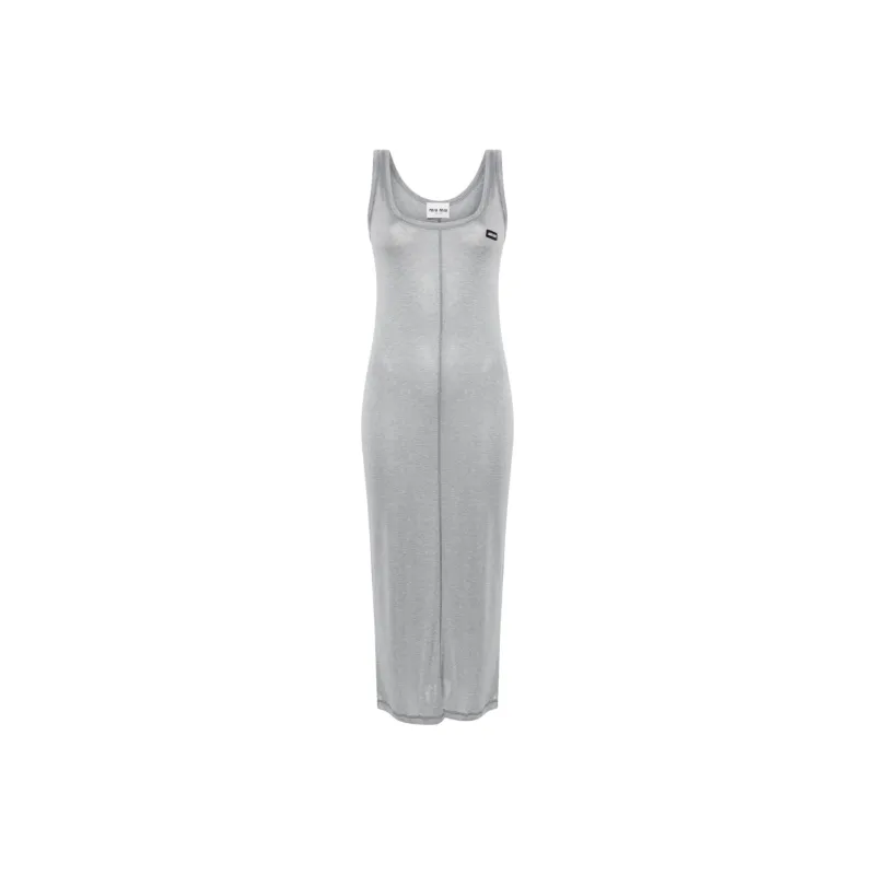 MIU MIU Sleeveless Dress Women's Gray-0