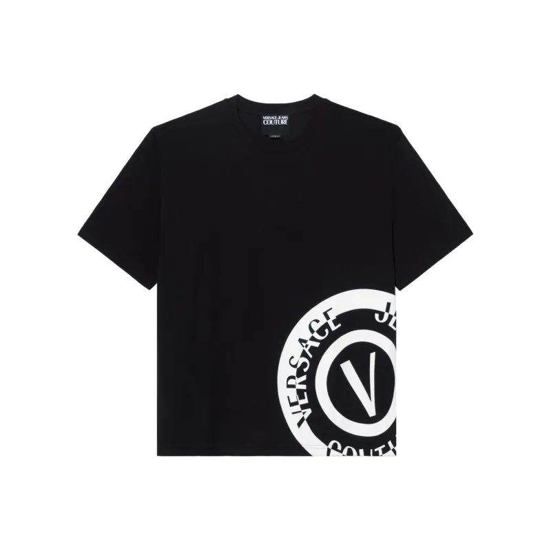 VERSACE JEANS COUTURE Logo print Cotton T shirt-0