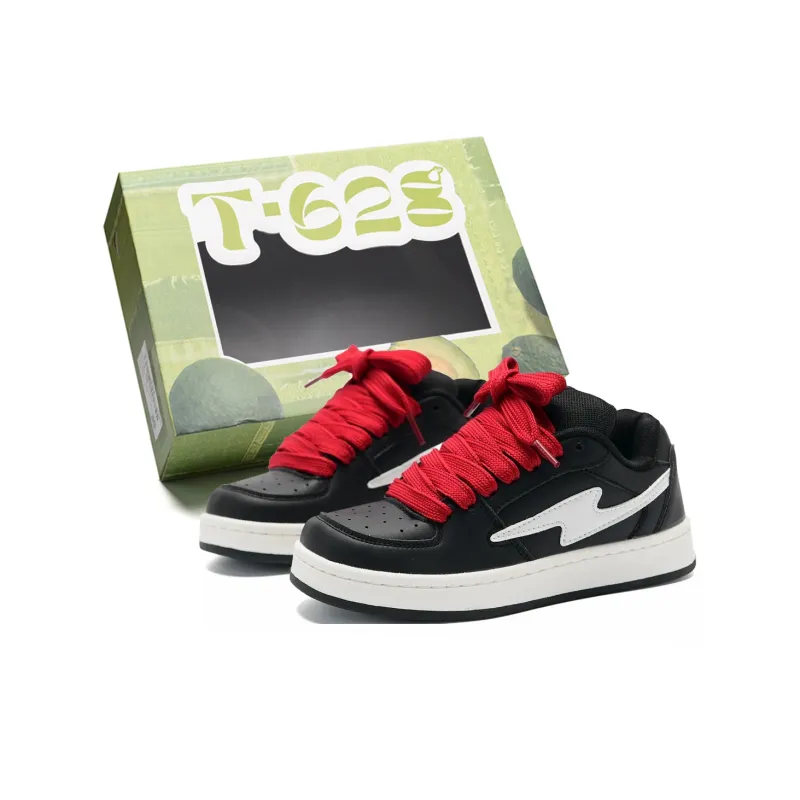 T628 Puffy Shoes Cushioned Wear-Resistant Lightweight Breathable Slip-Resistant Low-Top Skateboard Shoes Unisex-58
