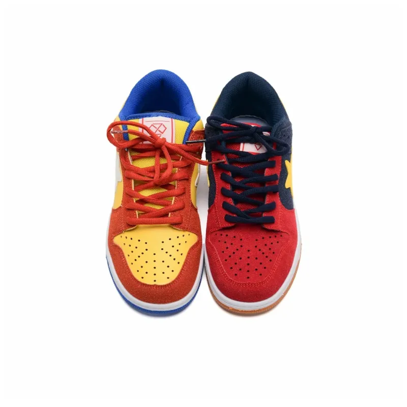 Circle Small Coverage Wear Resistant Lightweight Low Top Skateboard Shoes Unisex Mint Blue Red-16