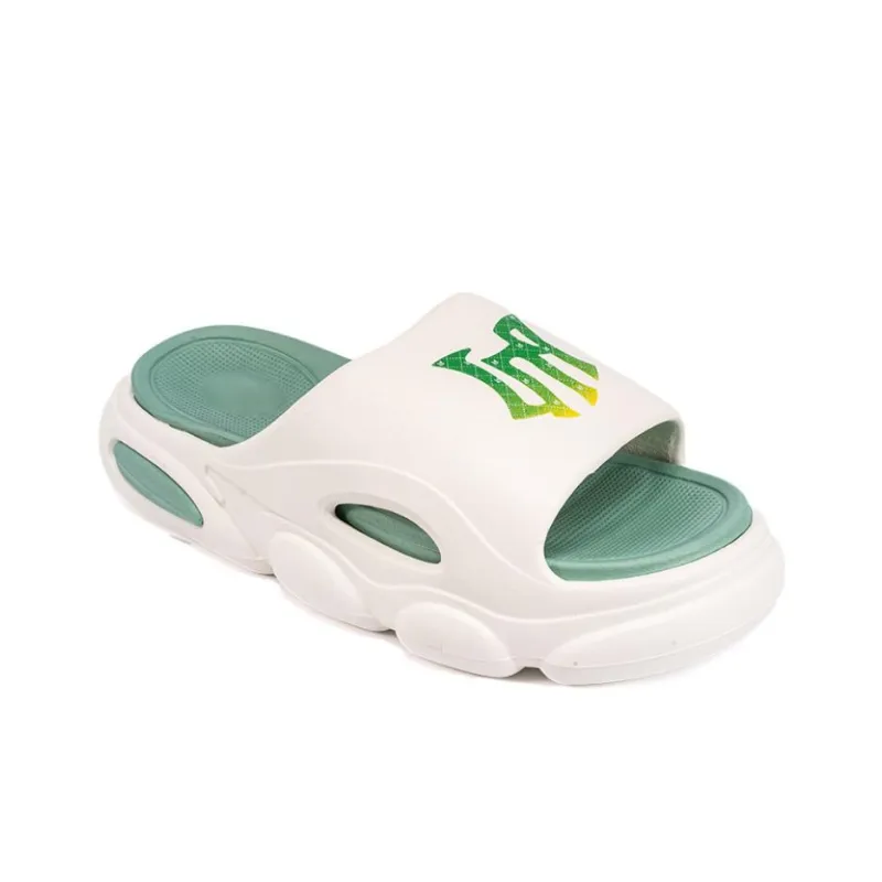 Pnj Cotton Sensory Slippers Unisex White Green-3