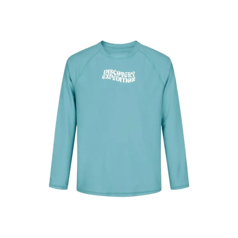 Discovery Expedition Hot Summer Loose Fit Rashguard Dark Mint T-Shirt Unisex Lake Blue-0