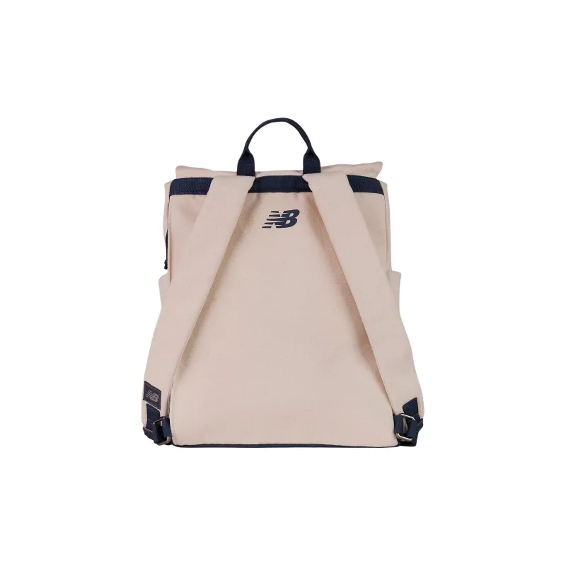 New Balance Cotton Patchwork Canvas Canvas Bag Backpack Unisex Beige & Blue-1