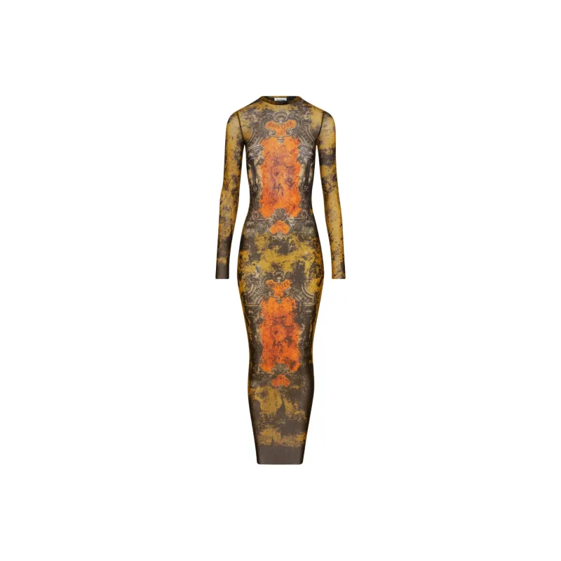 Jean Paul Gaultier Long Sleeved Dresses Women's Orange-0