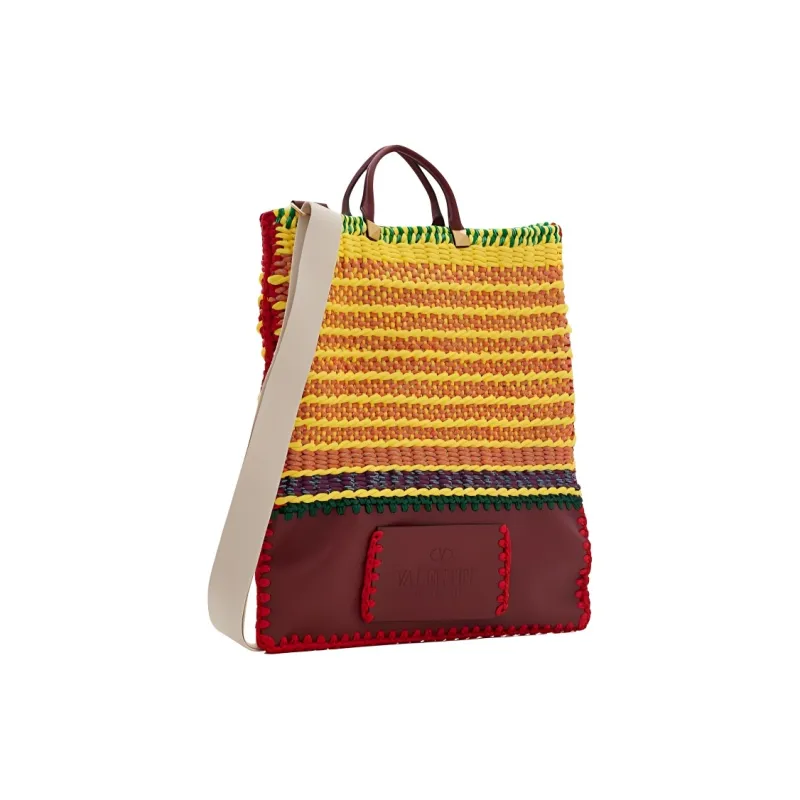 Valentino Crochet Cow Leather Tote Bag, Shopping Bag, Shoulder Bag, Crossbody Bag, Handbag Regular Women's-4