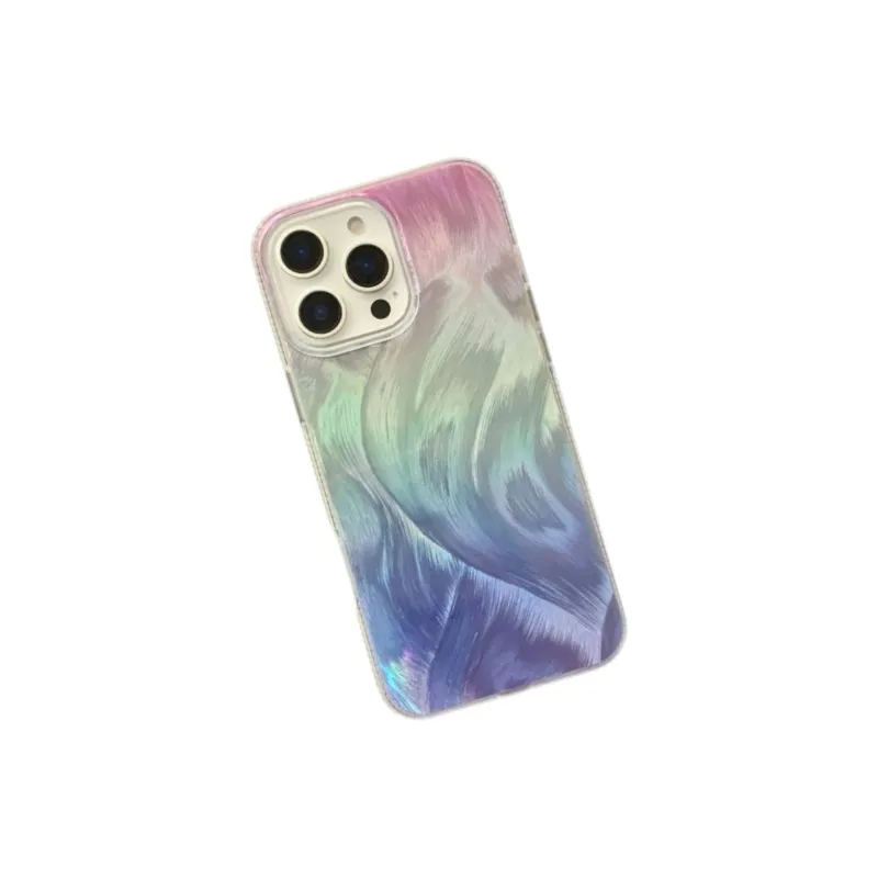 Koman ABS+PC Material Multicolor Feather Yarn Phone Cases Compatible With Apple IPhone 12/13/14/15/16/Pro/Mac-20