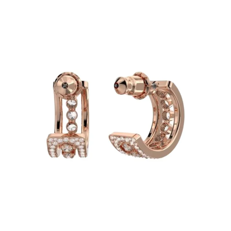 Swarovski Crystal Earrings Unisex Gold-4