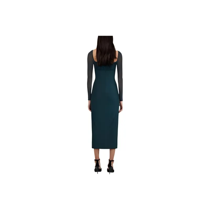 Self portrait Long Sleeved Dresses Women's Graphite Blue-2