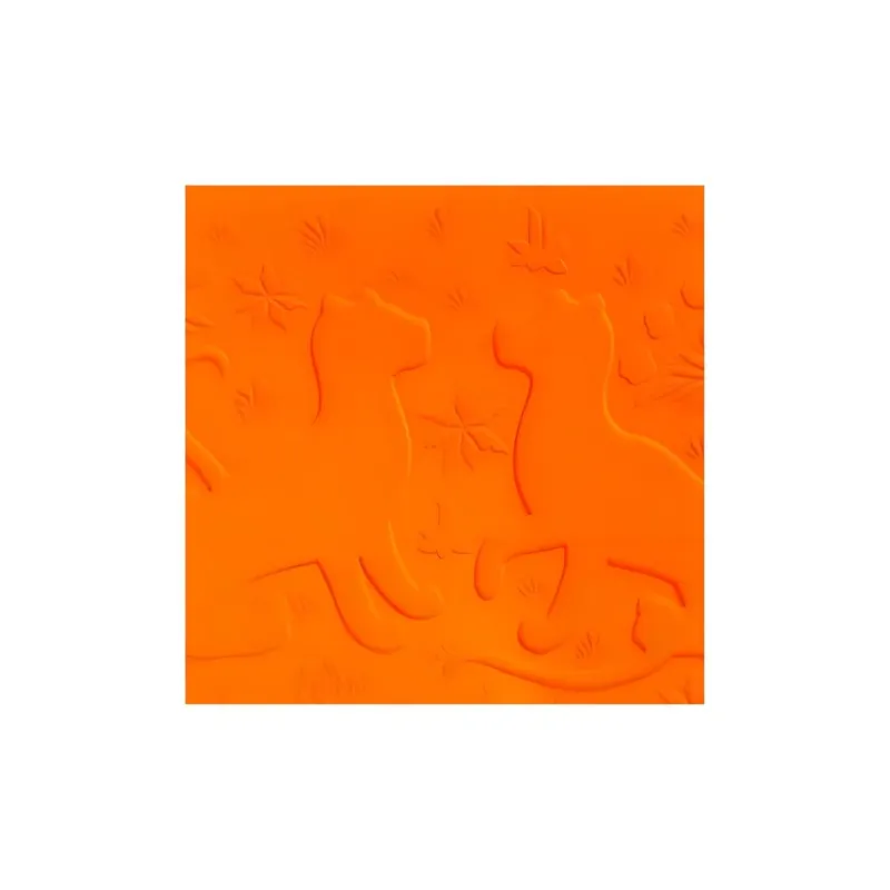 HERMES Cotton Clutch Medium Size Women's Orange-2