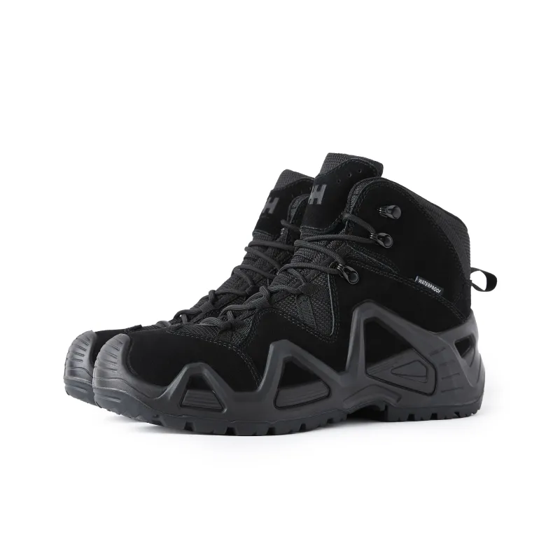 Jihua Anti Slip Wear Resistant High Top Hiking Shoes Men's Brown-7
