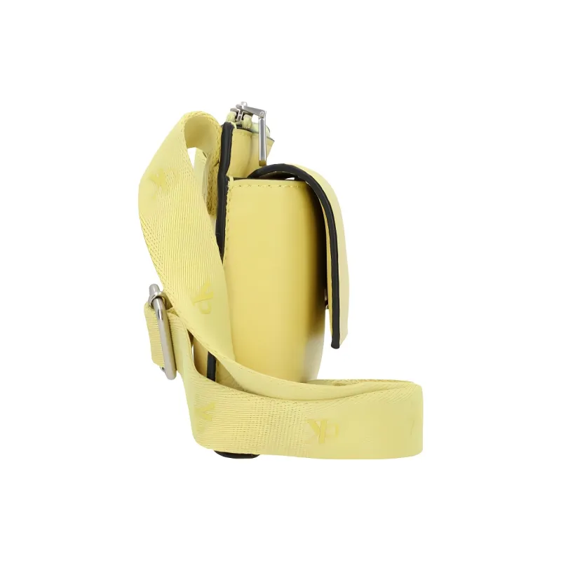 CALVIN KLEIN Recycled Polyester Crossbody Bag, Shoulder Bag Women's Yellow-2