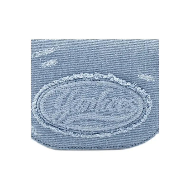 MLB Imitation Denim Crossbody Bag Unisex Light Blue-5