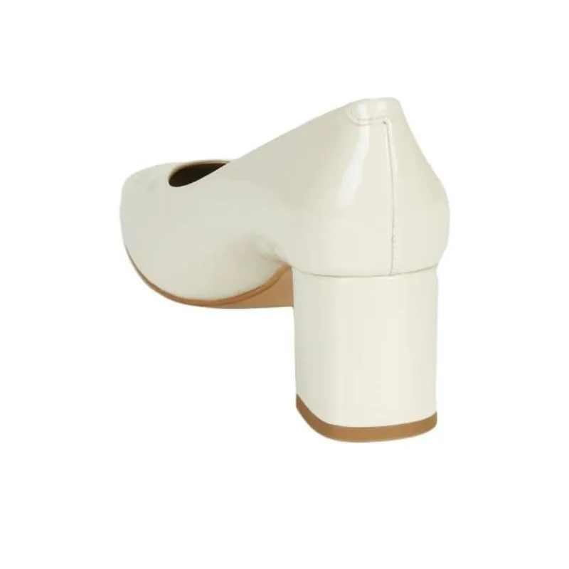 JB MARTIN 1VIVA Chunky Heel High Heels 5cm Women's White-4