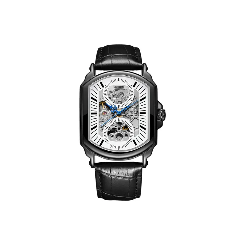 LIBER AEDON Wrist Watch Mechanical Movement Cut Out Dial Men's Watches-21