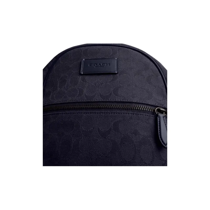 COACH Fabric Backpack Tubas Men's Midnight Marine Blue-3
