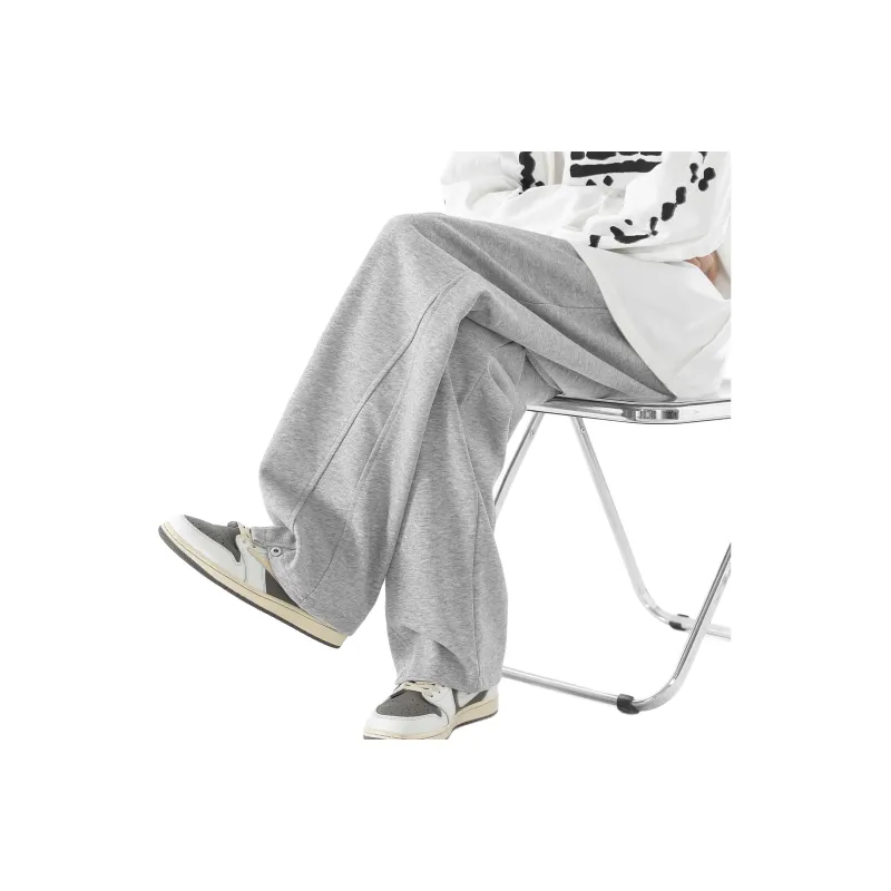 AMBER LIGHT Casual Pants Unisex Light Gray-2