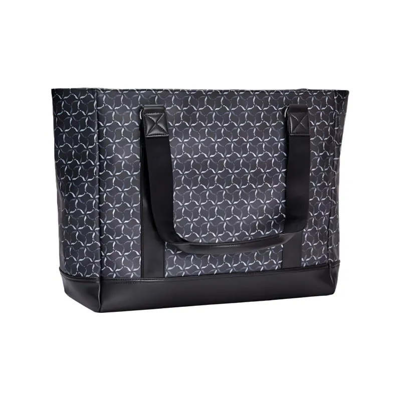 LI NING 1990 Nylon Fabric Tote Bag, Shoulder Bag Unisex Pure Black-0