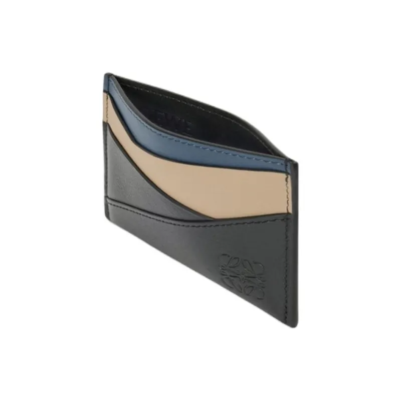 LOEWE Puzzle Calfskin Card Holder Unisex Black & Multicolor-1