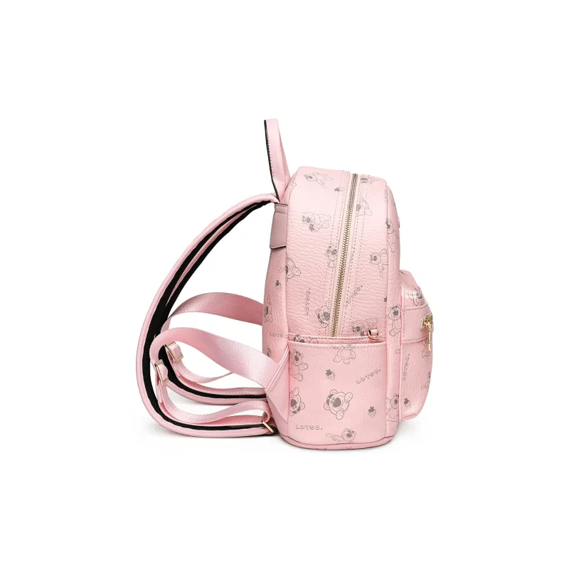 Disney Strawberry Bear Series PVC Backpack Women's Pink/White-2