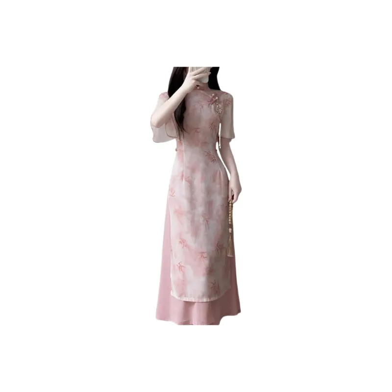 Mu Xiao Xin Cheongsams Women's Pink-0