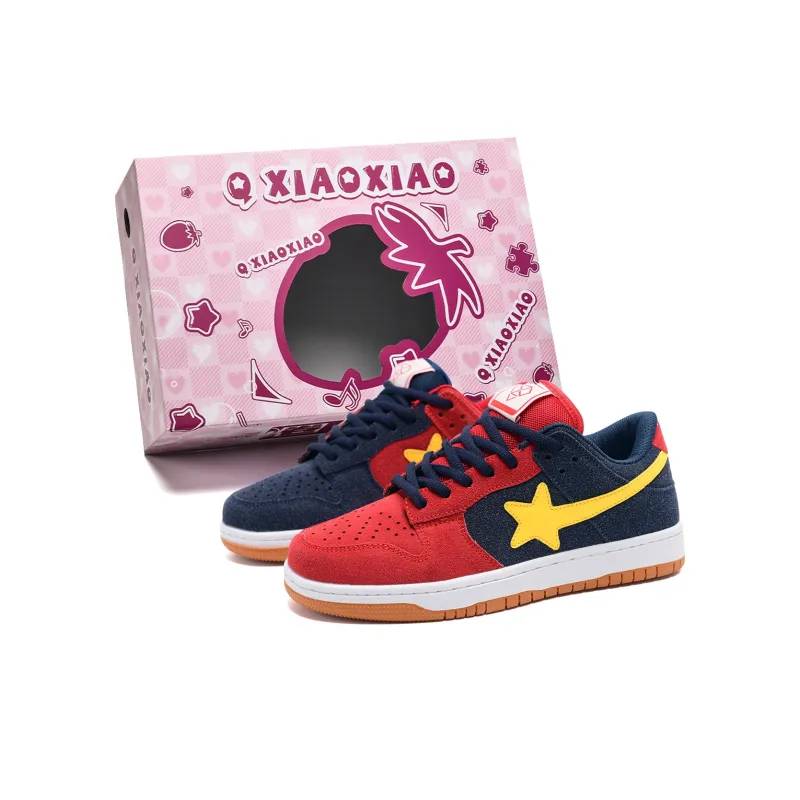 Circle Small Coverage Wear Resistant Lightweight Low Top Skateboard Shoes Unisex Mint Blue Red-6