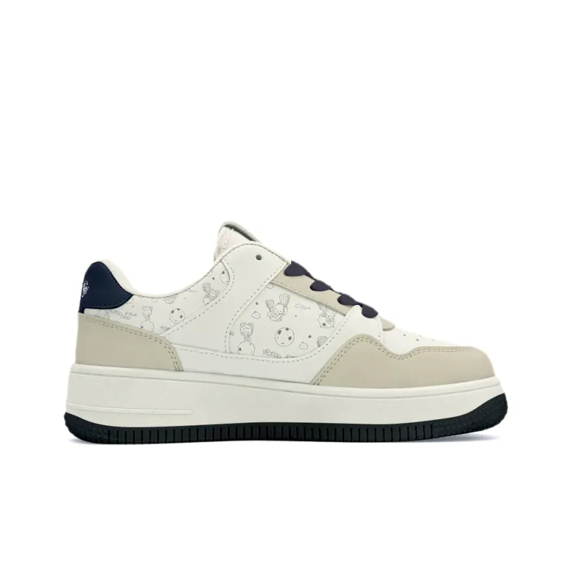 ALI THE FOX Low Top Skateboard Shoes Unisex White-48