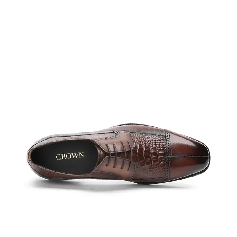 CROWN Dress Shoes Men's One Yard Larger-7