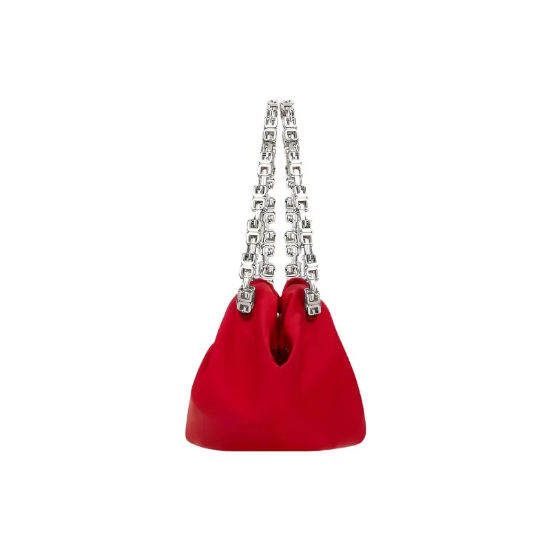 GIVENCHY Kenny Mulberry Silk Handbag Mini Women's Red-2