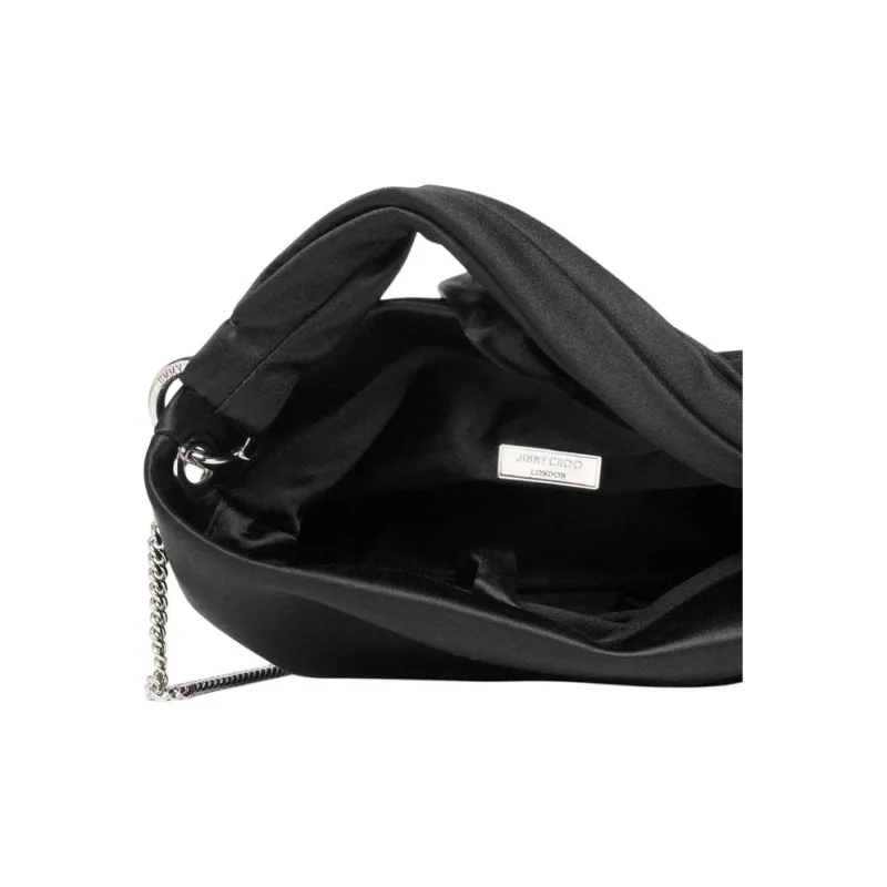 Jimmy Choo Bonny Satin Twist Detailed Chained Tote Bag-4