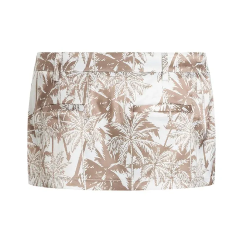 Lioness RHODE MINI CHOCOLATE PALM Denim Short Skirts Women's-1
