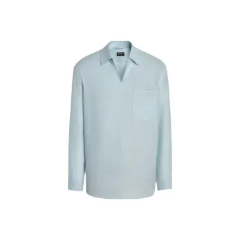 Zegna Polo Shirt Men's Light Blue