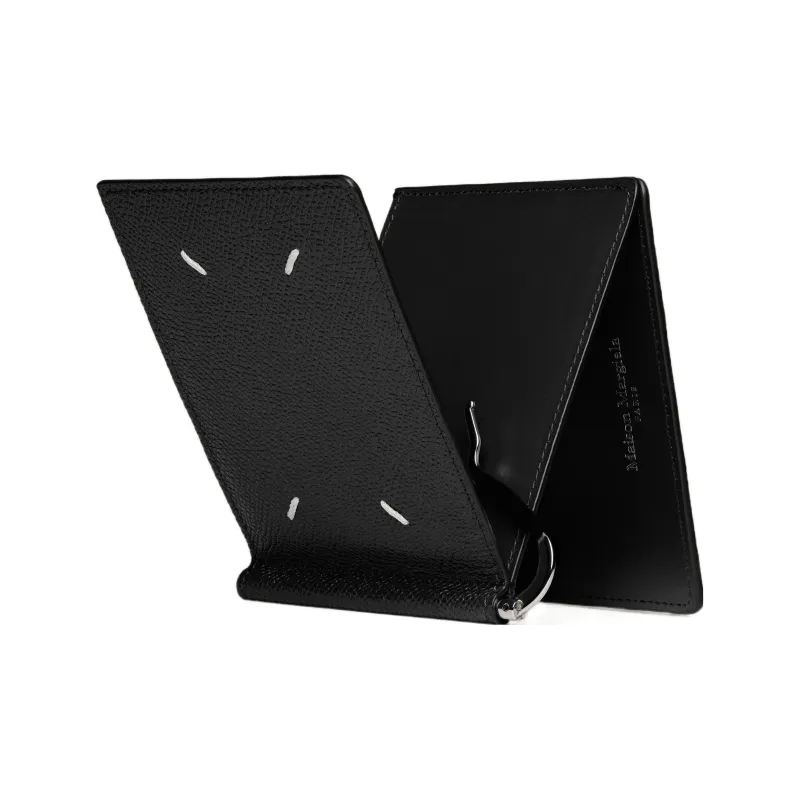 Maison Margiela Grain Leather Wallet Men's Black-3