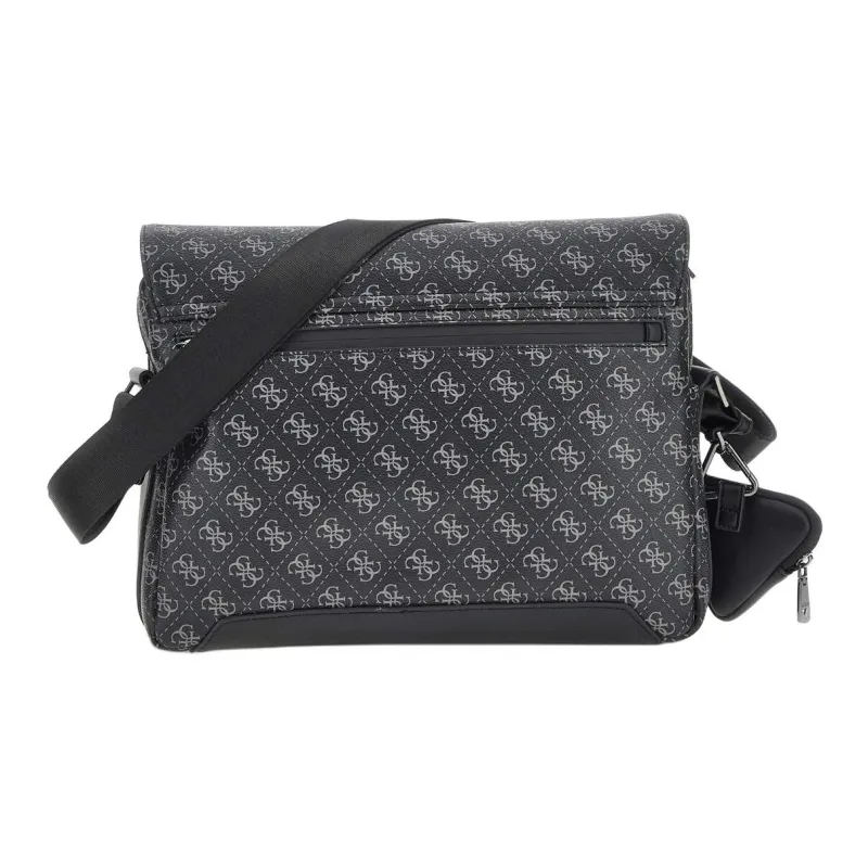 GUESS Polyurethane Messenger Bag Shoulder Bag Men's Black-3