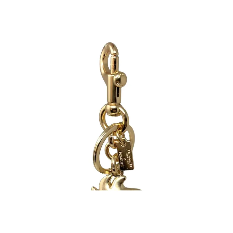 COACH X Snoopy Peanuts Bag Charm Snoopy Collaboration Metal Bag Pendant Women's Gold-2