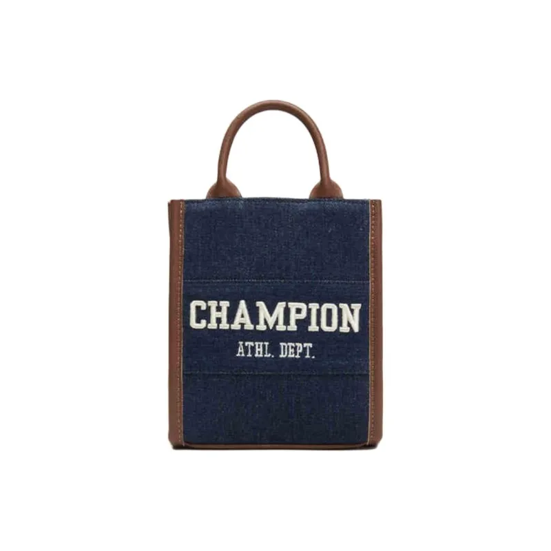 Champion Fabric Tote Bag Shopping Bag Handbag Small Size Women's Brown/Dark Blue/Black/White-6