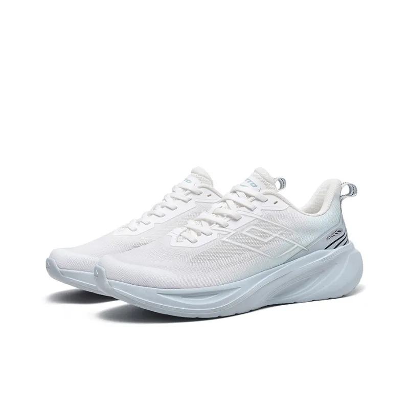 LOTTO Cushioning Rebound Abrasion Resistant Breathable Low Top Casual Running Shoes Men's White Powder Blue-1