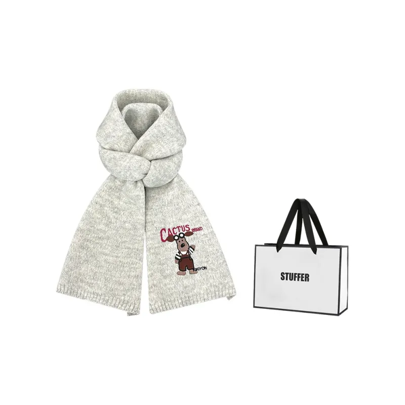 STUFFER Contains Wool Knit Scarves Unisex-3